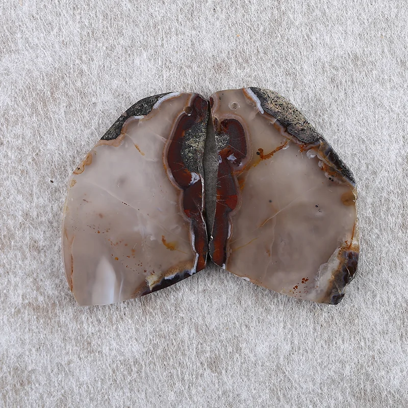 Natural Agate Shark dorsal fin Shape Earring Beads for Jewelry Making, Handmade Natural stones beads 3