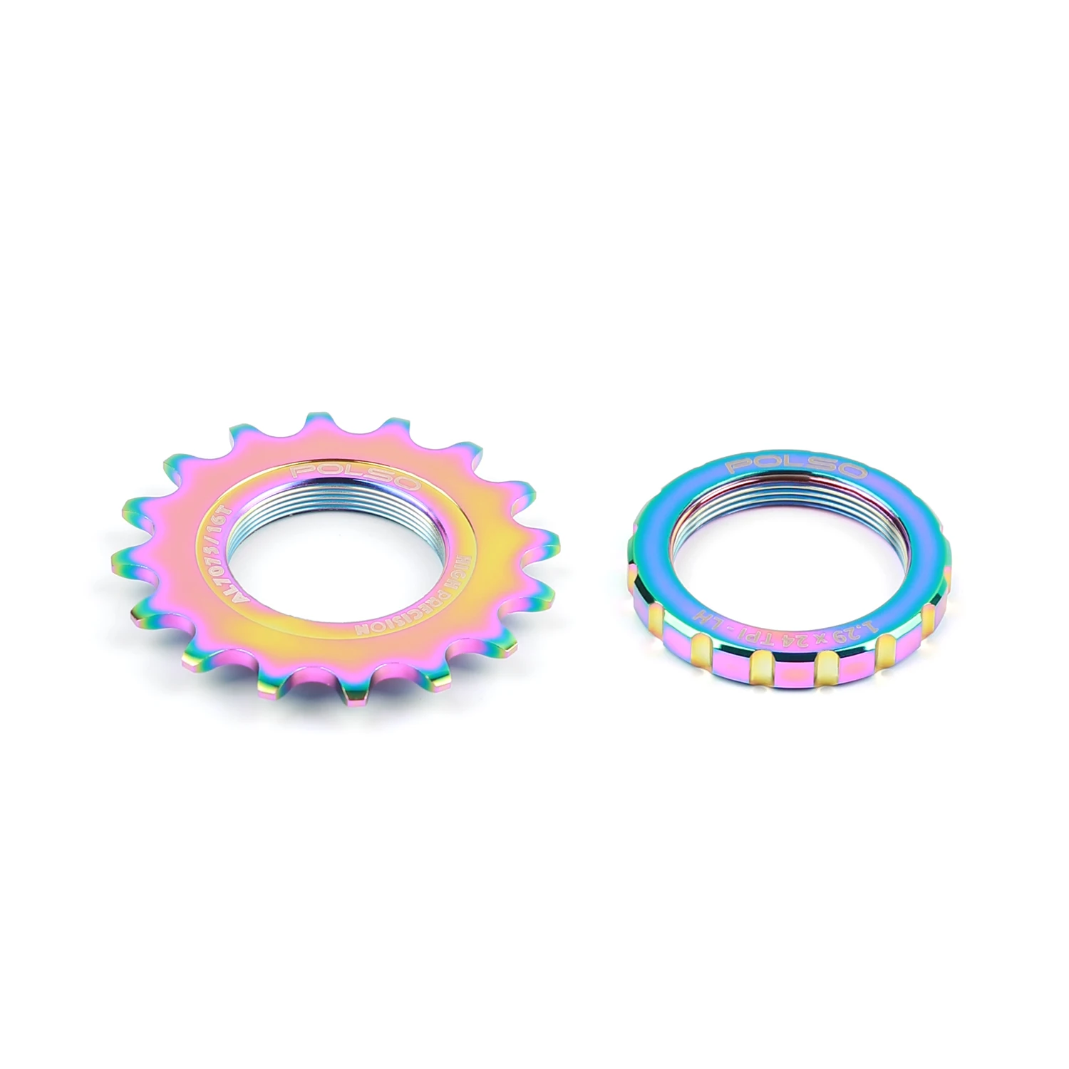 POLSO Oil Slick Fixed Gear Bike Freewheel AL7075 13T 14T 15T 16T 17T 18T 20T Single Speed Sprocket Cog