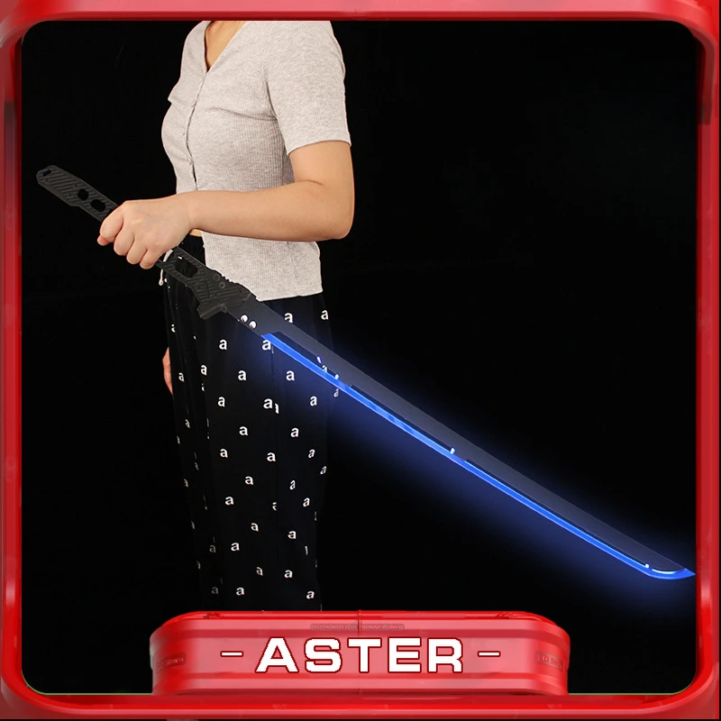 

Punk Game Glow Weapon Lightsaber 80cm Thermal Katana Peripheral Acrylic Cosplay Samurai Sword Model Boy Toy Diaplay