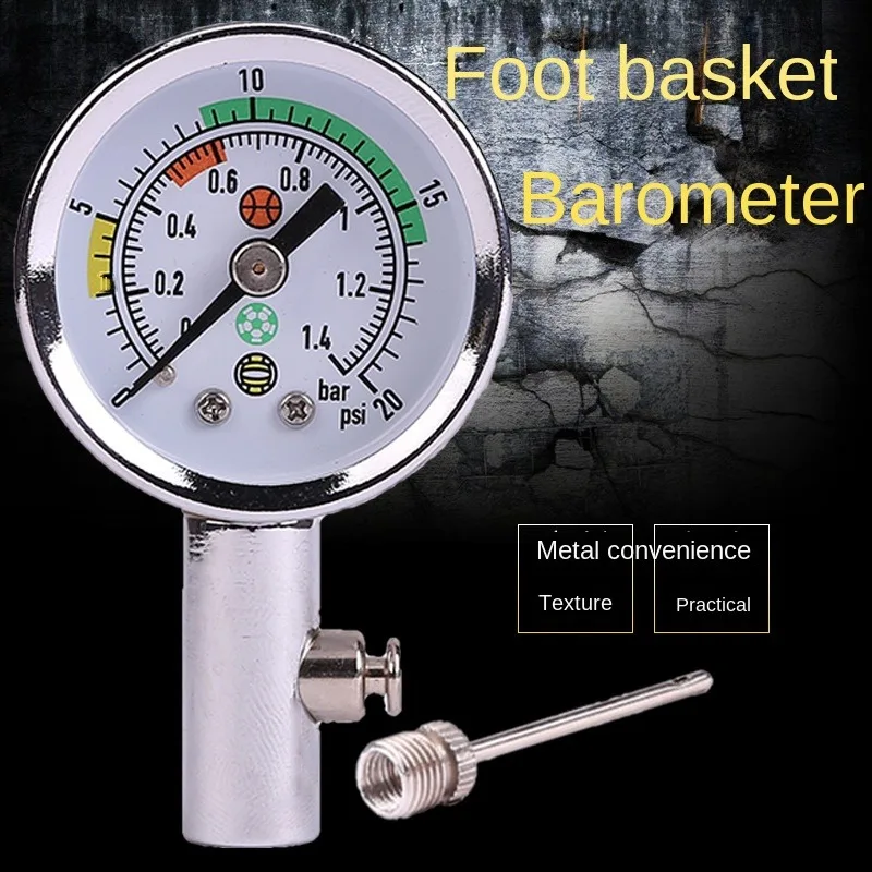 

Ball Pressure Gauge Portable Football Volleyball Basketball Barometer Air Release Valve Inflatable Quick Measuring Instruments