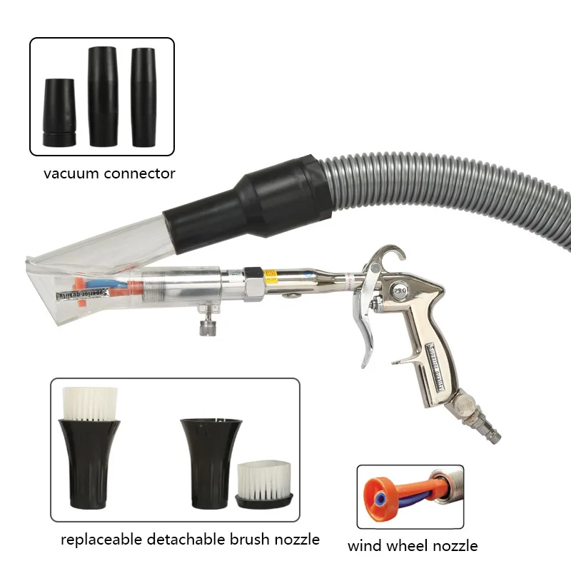 2-in-1 Tornado Autoreinigungspistole & Staubsaugerpistole mit Ergonomischem Griff | Multifunktionales Auto-Reinigungsset mit Metalldüse – Detail 1