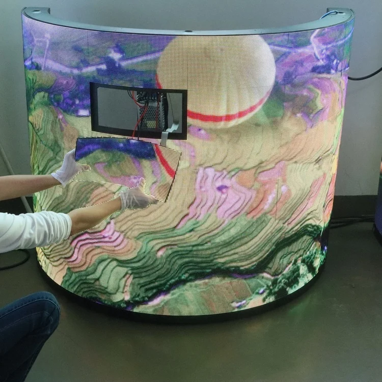 Outdoor Flexible LED Screen Advertising Modular Led Digital Displays Flexible Led Film Screen Display Outdoor Waterproof Panels