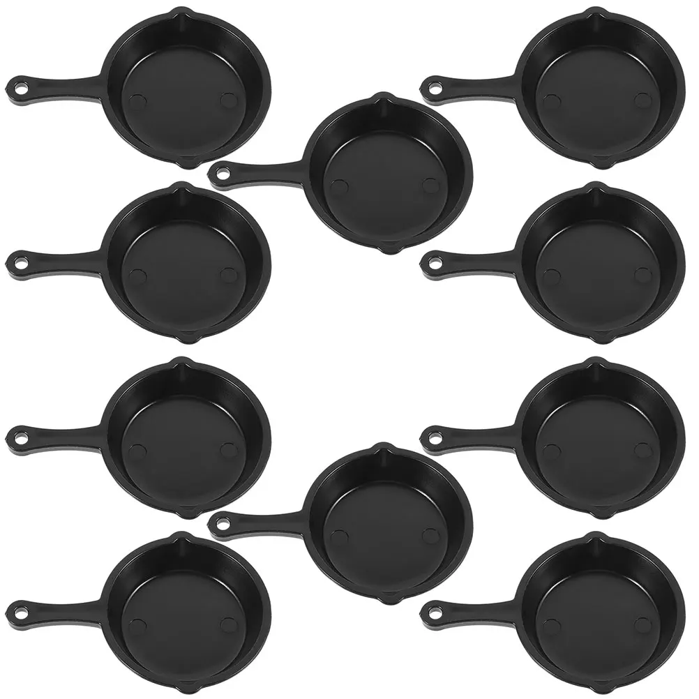 

20pcs Mini Frying Pan Creative Plastic Dollhouse Kitchen Set Easy Clean Realistic Miniature Cookware Toy Accessories