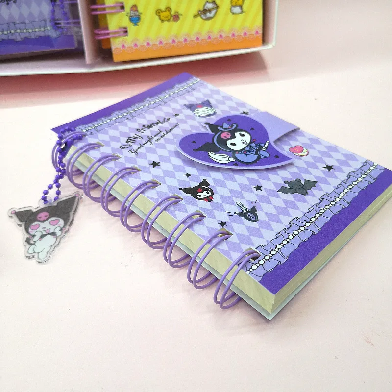 4/12pcs Sanrio Magnetic Notebook Cinnamoroll Melody Kuromi Daily Weekly Planner Agenda Weekly Stationery Office School Supplies