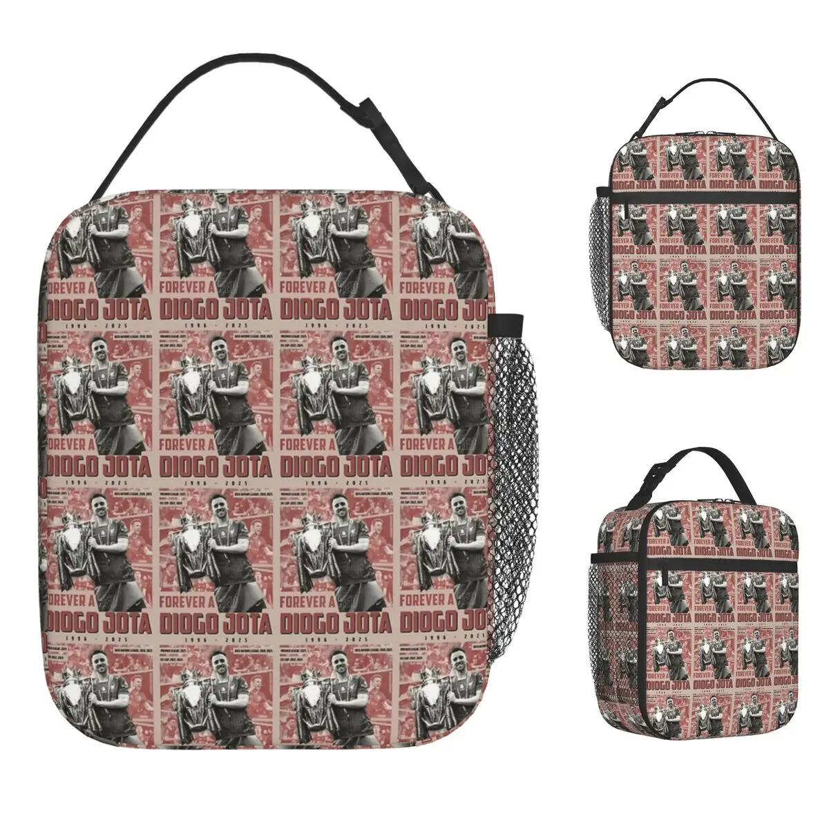

Diogo Jota Forever A Red Lunch Bag Casual Lunch Box School Portable Insulated Tote Food Bags For Men Oxford Designer Cooler Bag