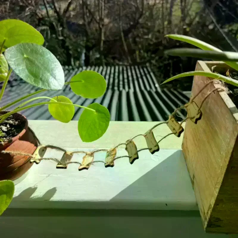 Photography Prop Accessory，Wooden Fairy Bridge Rope Ladder, for Home Courtyard & Mini Landscape Miniature Fairy Garden Decor 1pc