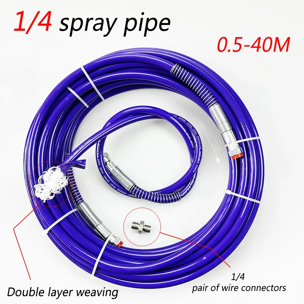 

Purple 1/4 Spraying Pipe Fittings with 1/4 Threaded Joint for Putty and Paint Spraying, Length Ranging from 0.5 - 40 Meters