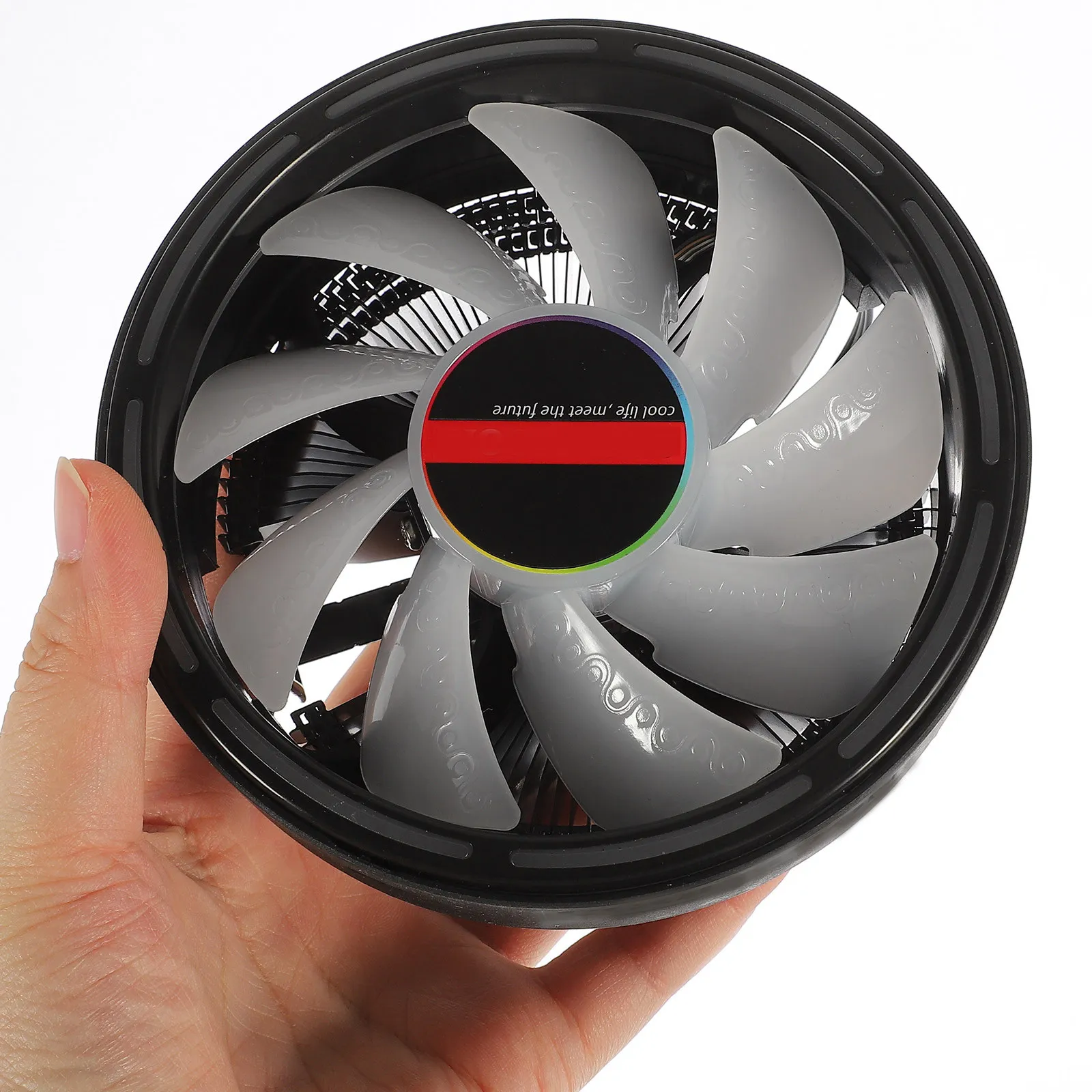 

Профессиональный настольный компьютерный кулер с RGB LED подсветкой, высокоэффективный алюминиевый вентилятор для охлаждения процессора, бесшумный, для эффективного отвода тепла