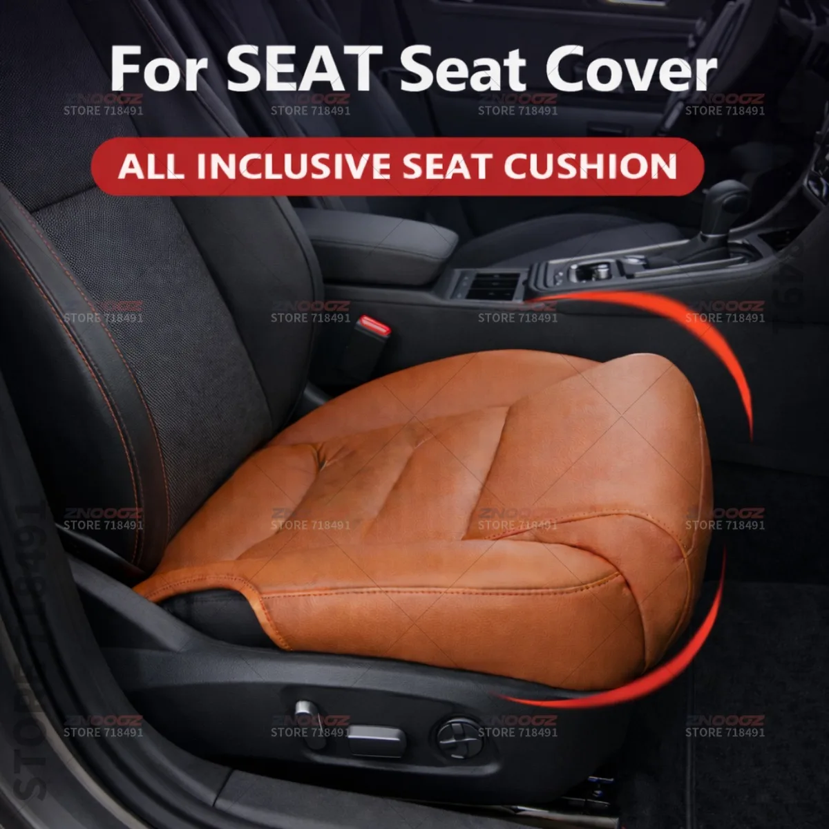 

For SEAT Leon Ibiza Ateca Arona Car Seat Leg Support Extension Seat Cover Memory Foam Extender Cushion Interior Accessories
