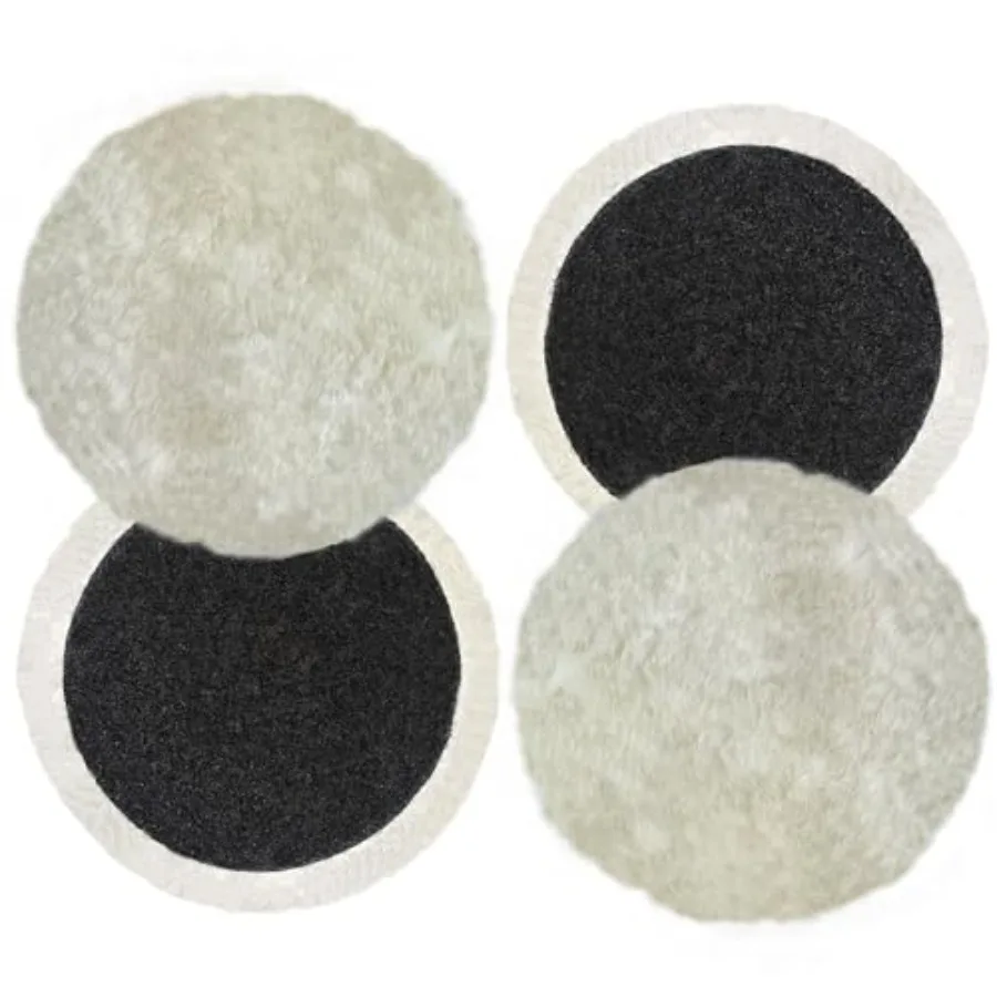

Wool Buffing Pads 6 Inch 2 Pack Wool Buffing Pads with Hook and Loop Backing and Cleaning Spur Tool Cutting and Polishing Pad K