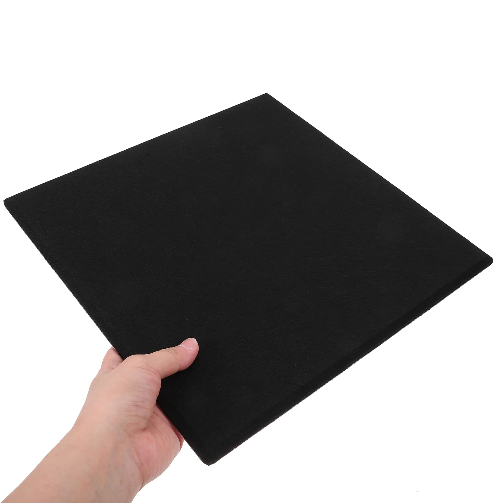 

4pcs Self Adhesive Sound Absorbing Panels Felt Board Tiles Black Wall Display Background Photo Acoustic Insulation Memo Pin