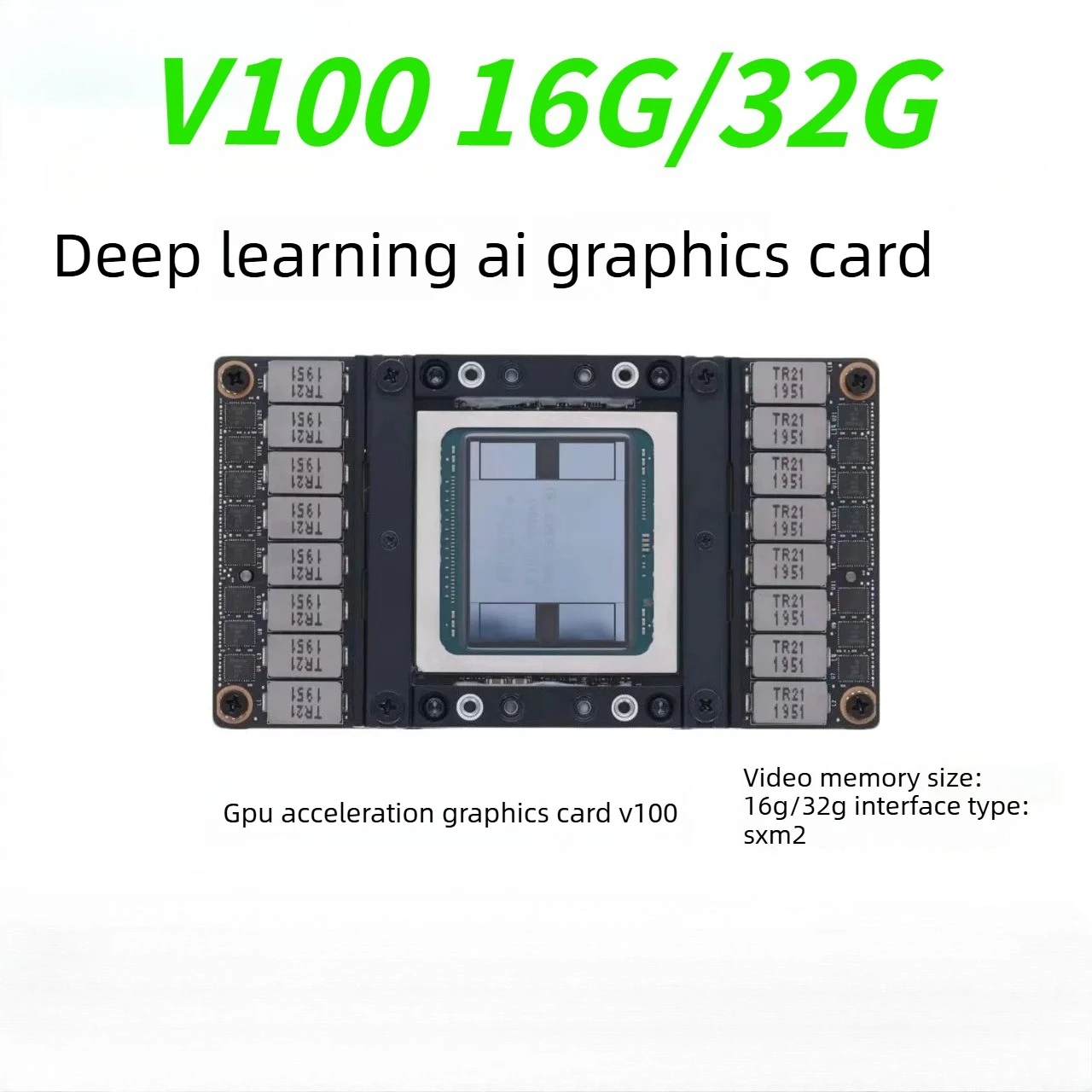 V100 16GB GPU Accelerator Card V100 32GB SXM2 Connector AI Computing Deep Learning Graphics Accelerator 100% Test Delivery