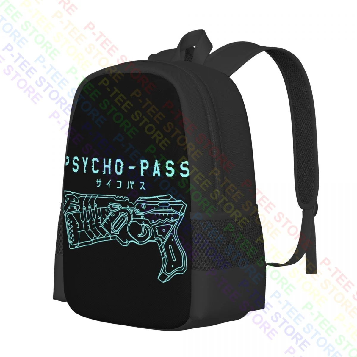 Psycho Pass Logo And Dominator Gun WeaponBackpack Large Capacity Bookbag Large Capacity