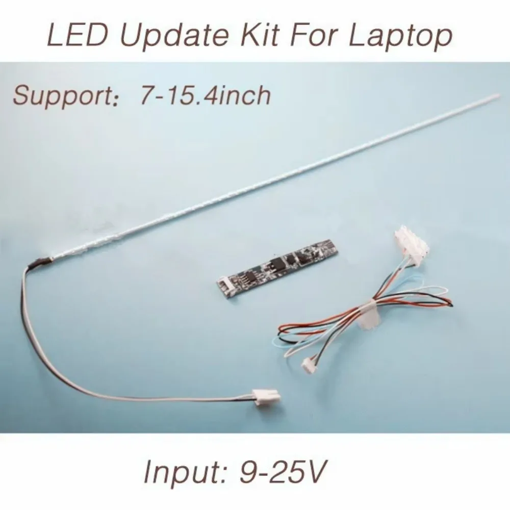 

2pcs x LCD Laptop Dimable LED Backlight Lamps Adjustable Light Update Kit Strip+Board 9-25V Input