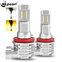 NLpearl 2Pcs H11 H9 H8 LED Fog Light Canbus Bulbs H10 9005 9006 H16JP HB3 HB4 LED 12V Fog Lamp Bulb Auto Lamp 6500K White 3000K