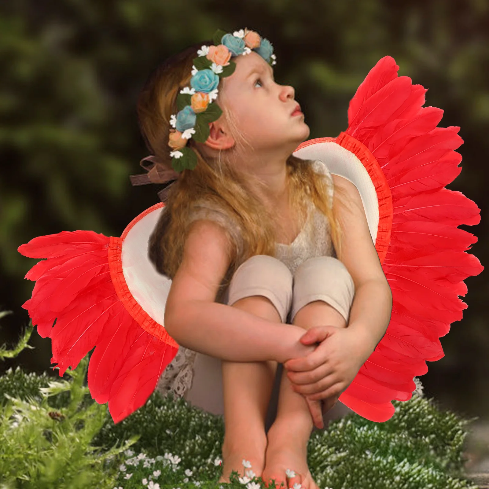 Kids Heart Delicate Craftsmanship Fairy Cosplay Party Costume Role Play Performance Props Fairy Wings