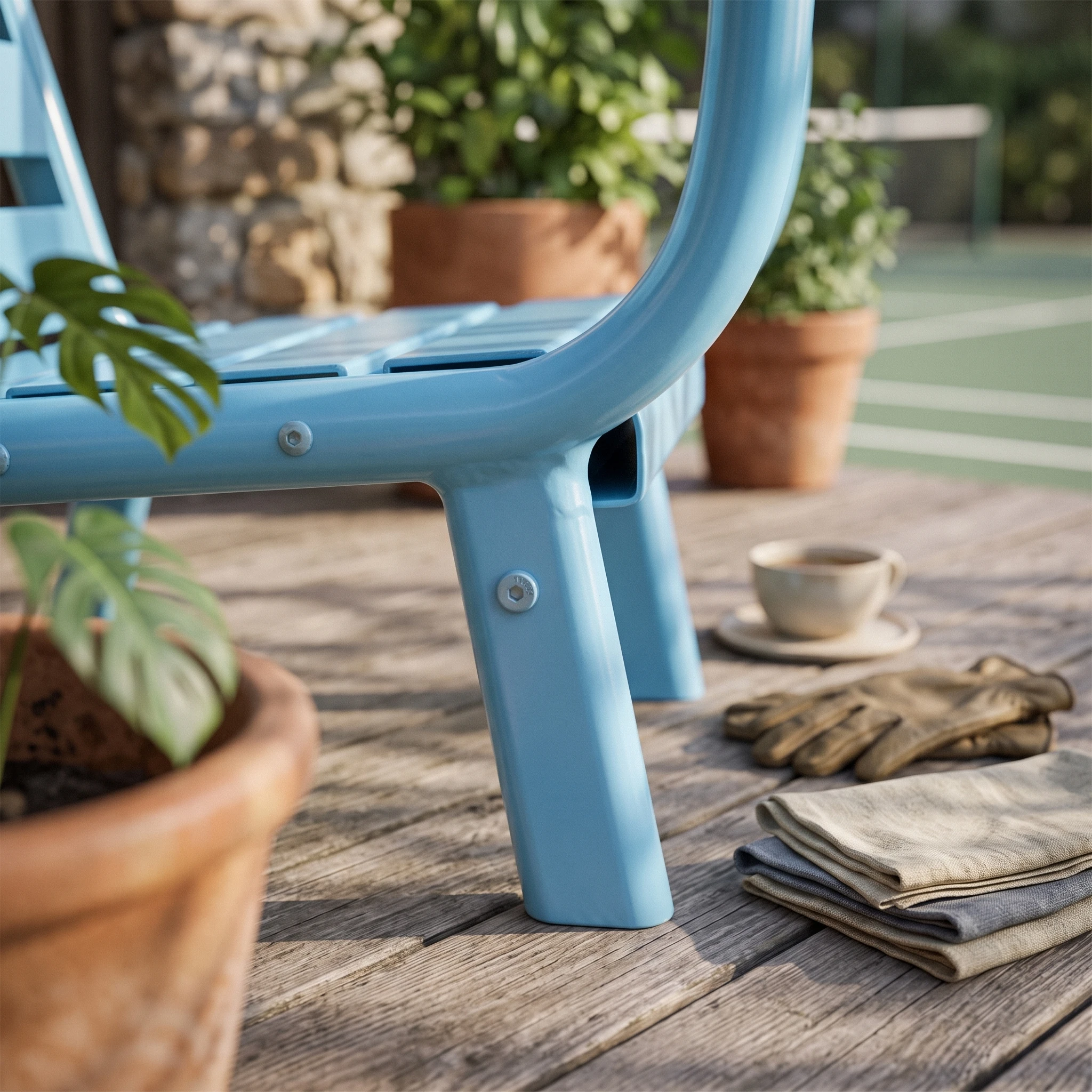 Badminton Referee Chair Powder-Coated Umpire Chair with Wheels Stepped Premium for Referees, Sports Venues