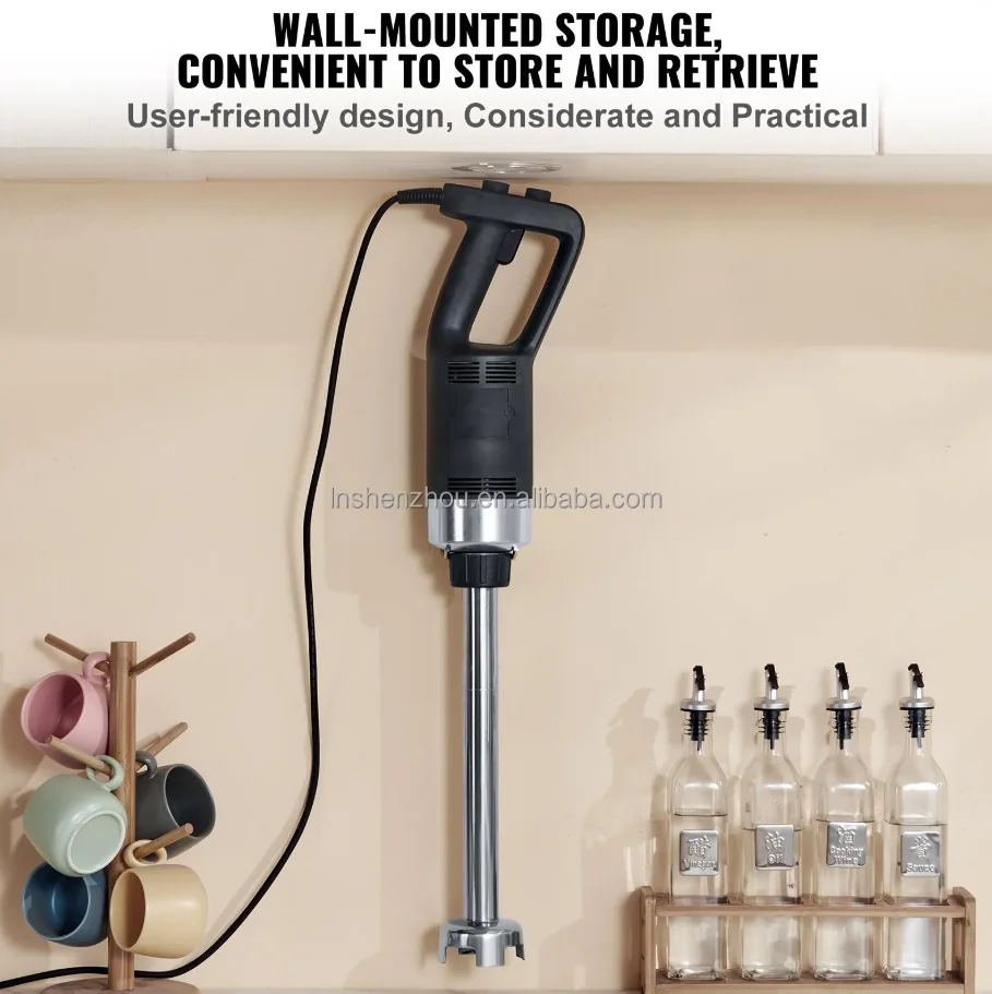 Commercial Immersion Blender, Variable Speed Kitchen Stick Mixer Multi-Purpose Portable Mixer for Soup, Smoothie, Puree