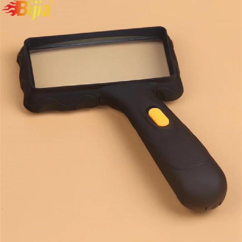 

Зеркало-лупа Bijia Square Mirror с ручкой, стеклянной линзой и 2-кратным увеличением, с LED-подсветкой MG84026A