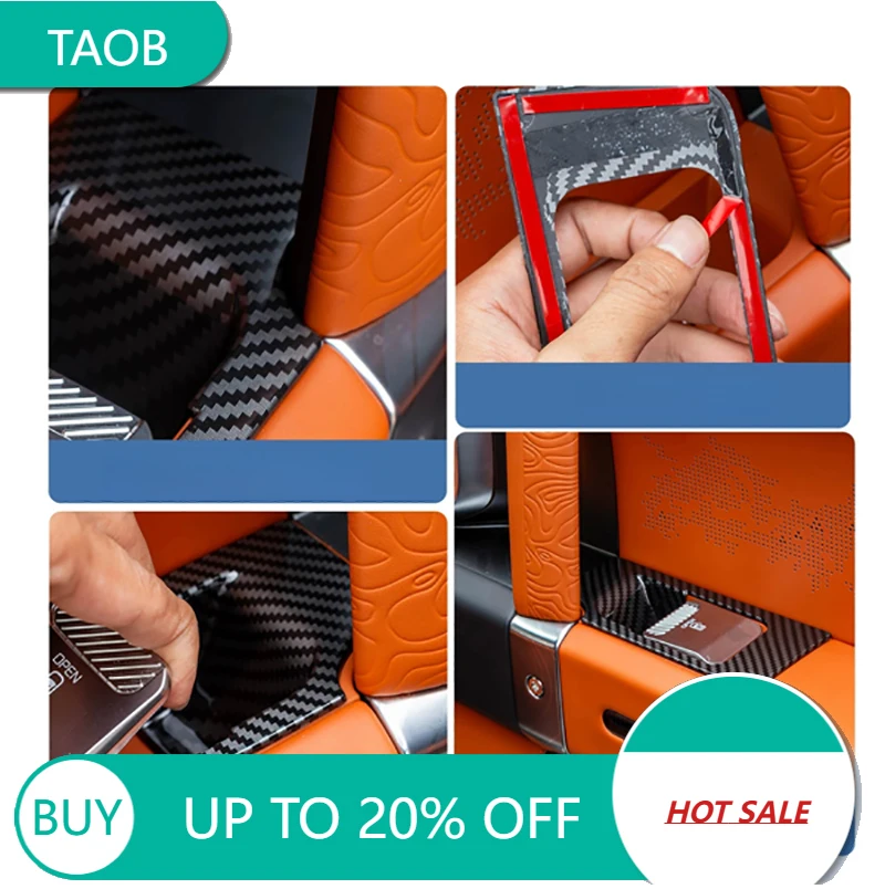 New High Quality Car Window Lift Button Frame Fit For Vertical And Horizontal G700 2025 2026 Modified Car Lift Panel Carbon Fibe