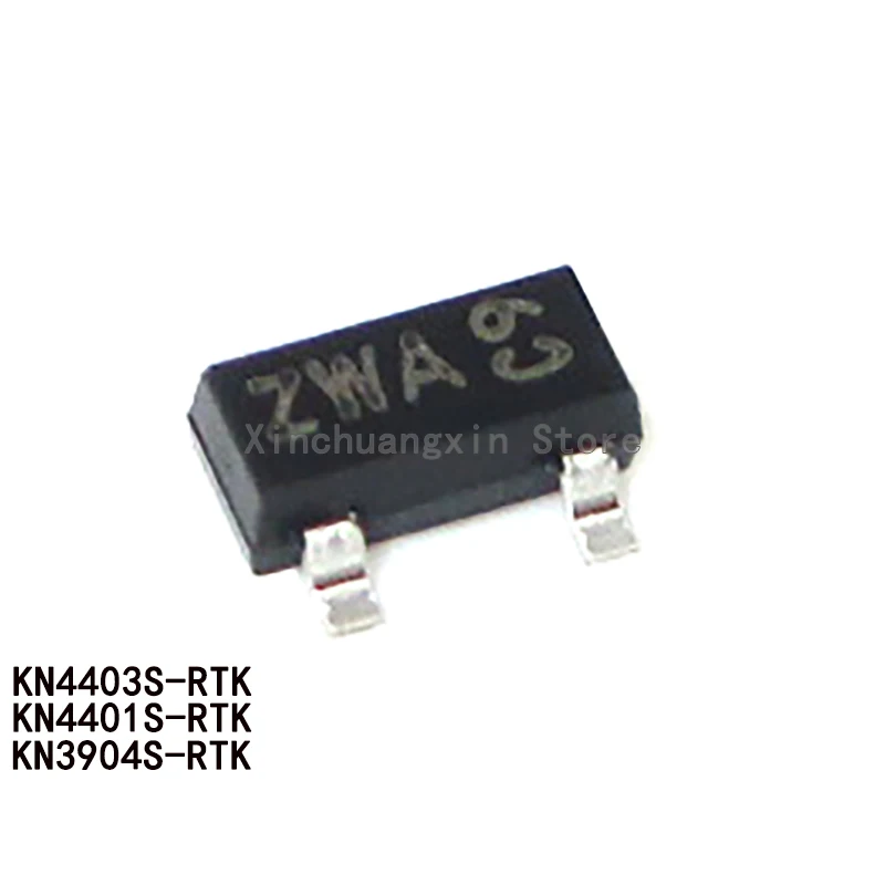 20PCS KN4403S-RTK/P KN4401S-RTK KN3904S-RTK Silkscreen ZWA ZUA ZCA SOT23 Universal Transistor