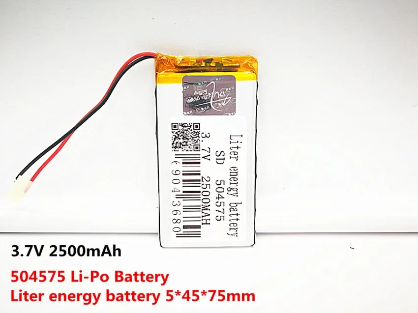 Bom Qulity 3.7 V, 2500 mAH, 504575 Polímero de íon de lítio/bateria de Iões de lítio para o BRINQUEDO, BANCO DO PODER, GPS, mp3, mp4
