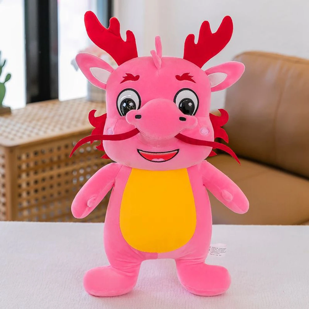 38CM Chinese Dragon Plush Toy Auspicious Zodiac In Charge Of Rain East China Sea Dragon King Kawaii Internet Celebrity Doll Gift