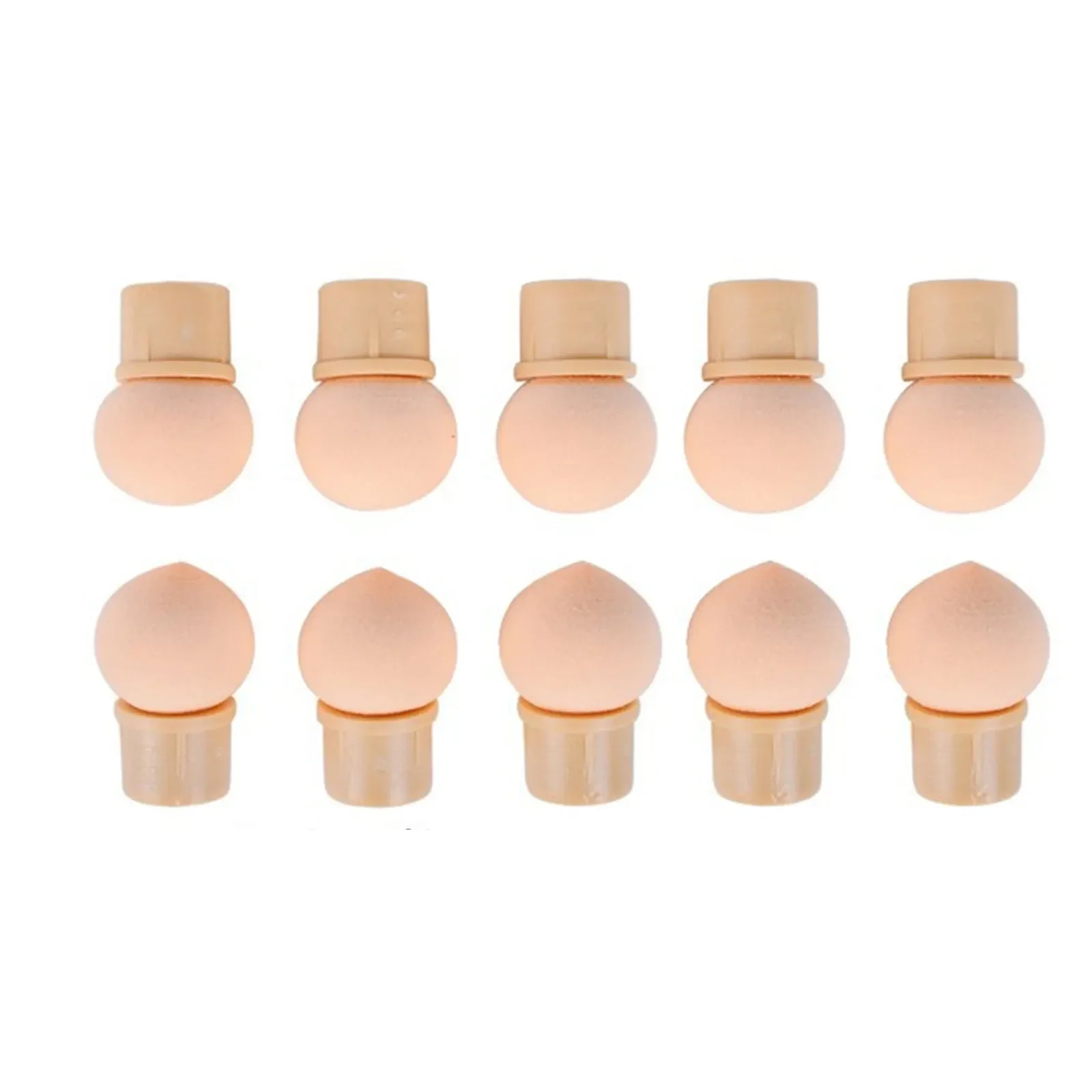 

6/10 Pcs Round Sharp Head Sponge Heads Replacement Nail Art Gel Polish Color Gradient Brush Glitter Powder Dotting Manicure Tool