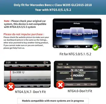 適用於賓士 GLA CLA GLC GLK ML W205 W176 C117 的無線 CarPlay/Android Auto 12.3 吋觸控螢幕多媒體收音機接收器 8 最佳銷售 賓士GLK螢幕 - №3