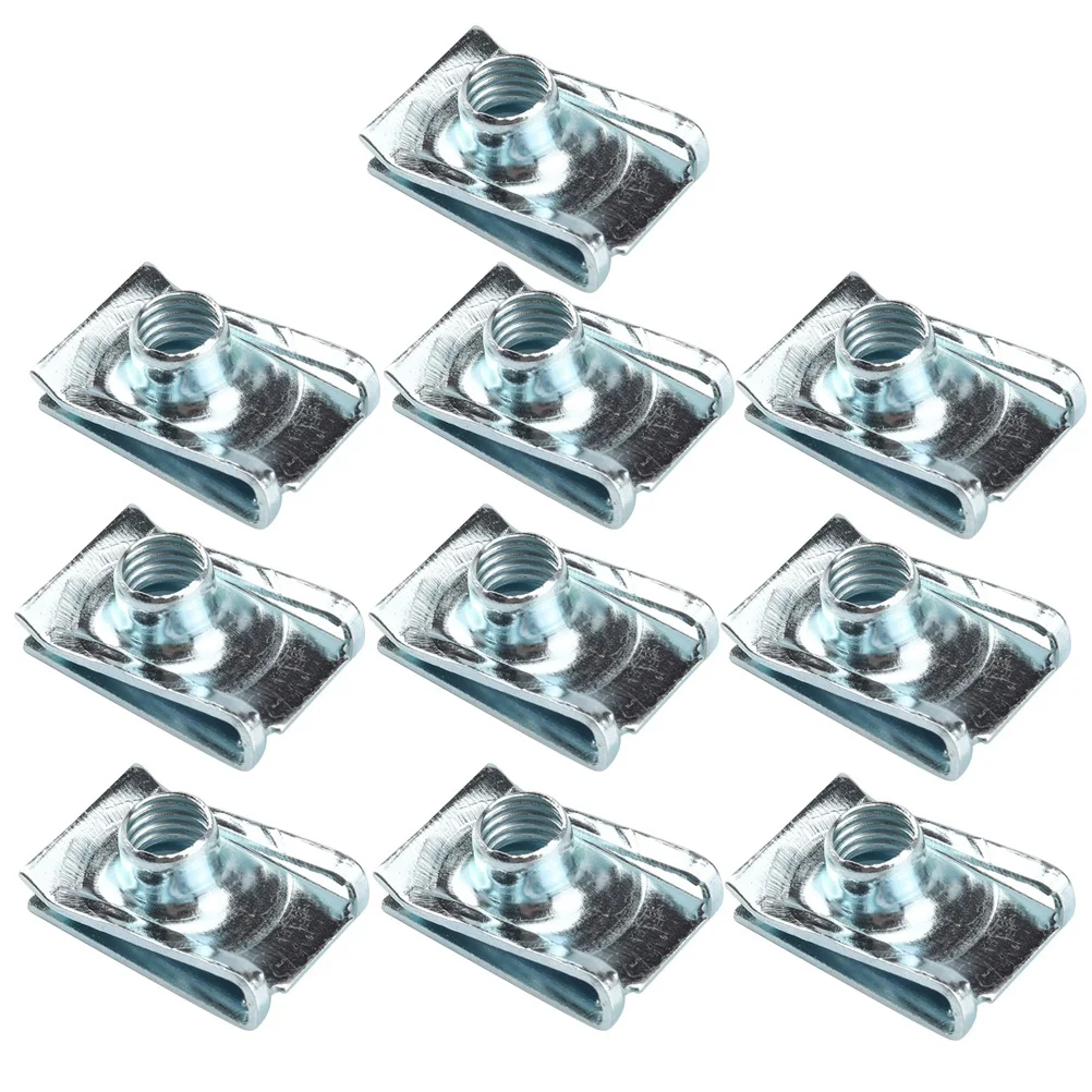 

110pcs U Nut Fasteners Manganese Steel Spire Clip Car Body Trim Panel Fixing Clips For Motorcycle Fairing Bumper Dashboard Wire