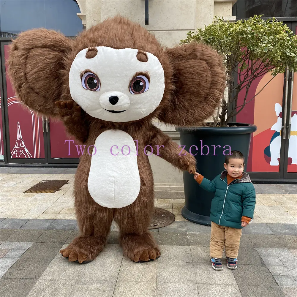 260cm Ушастая обезьяна Lovely Inflatable Cheburashka Mascot Walking Cosplay Big Ears Monkey Costume