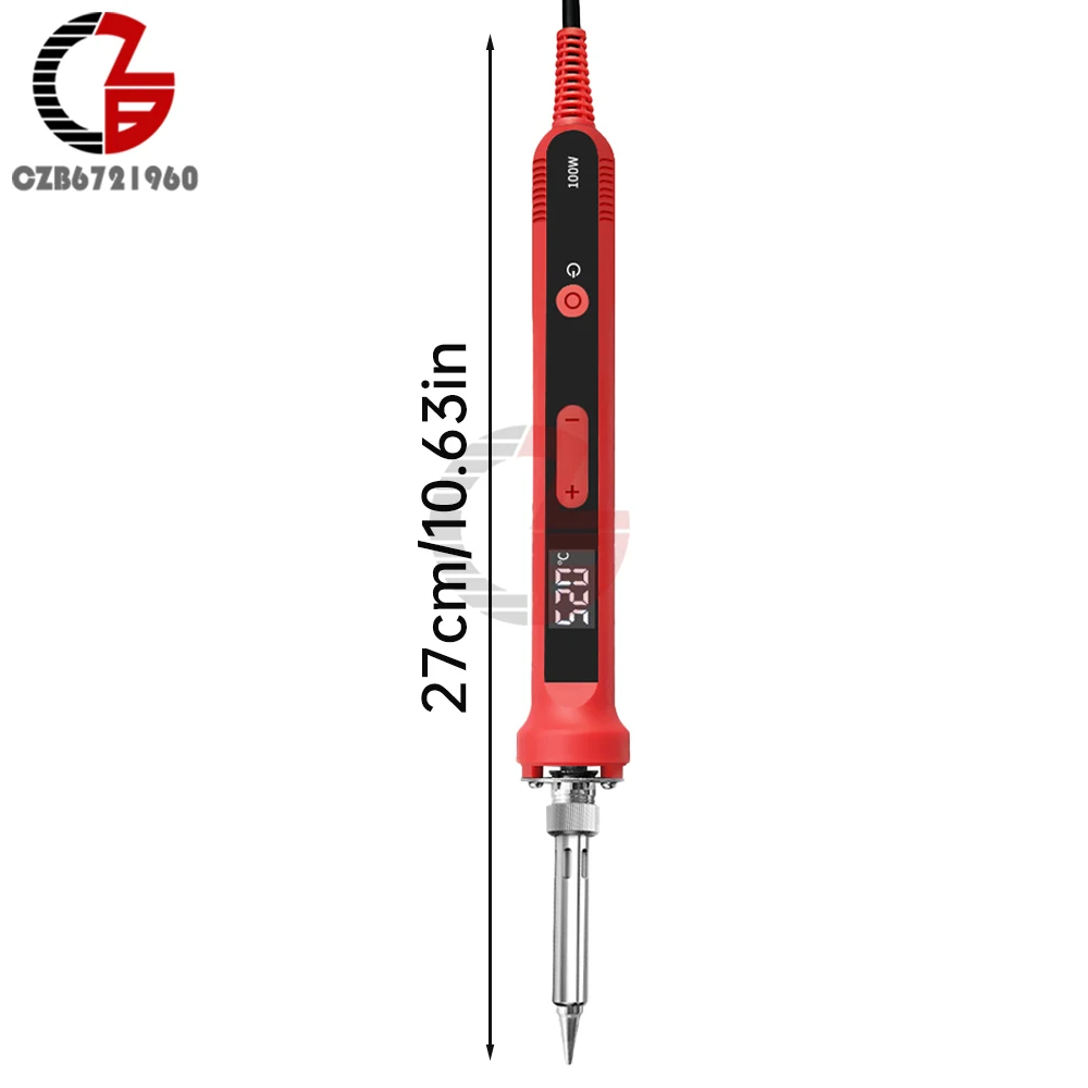 100W Electric Soldering Iron Protable Digital Temp Adjustment Automatic Sleep Internal Thermal Ceramic Heating Welding Tools