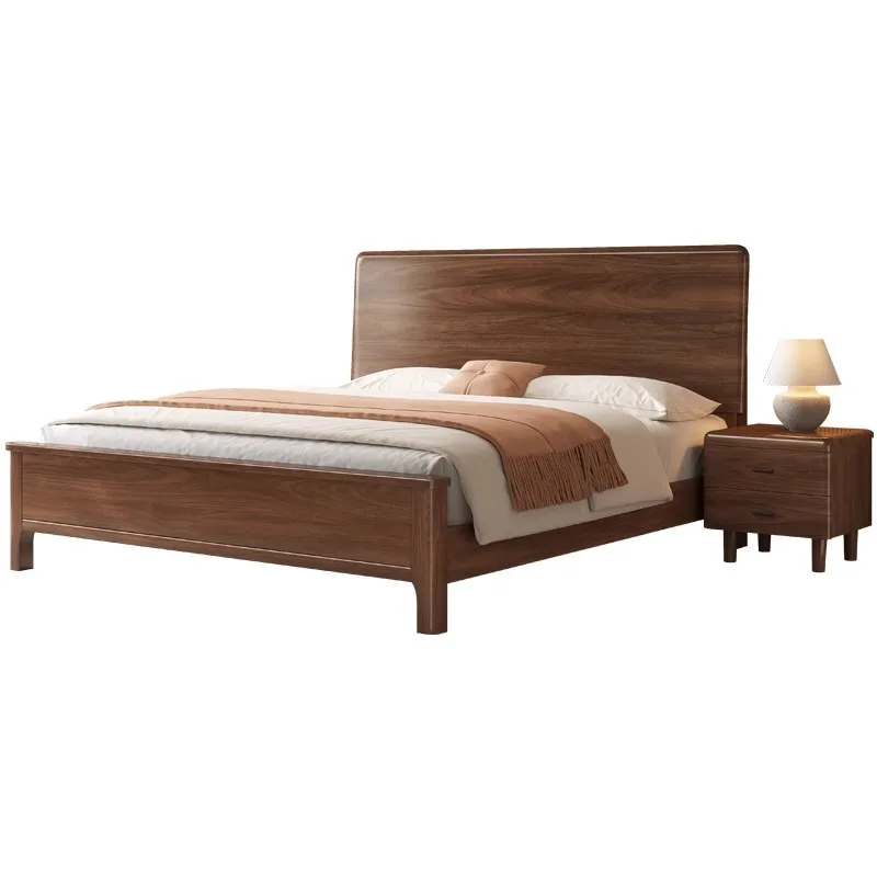 North American black walnut bed 1.8 meters, modern simple wedding bed