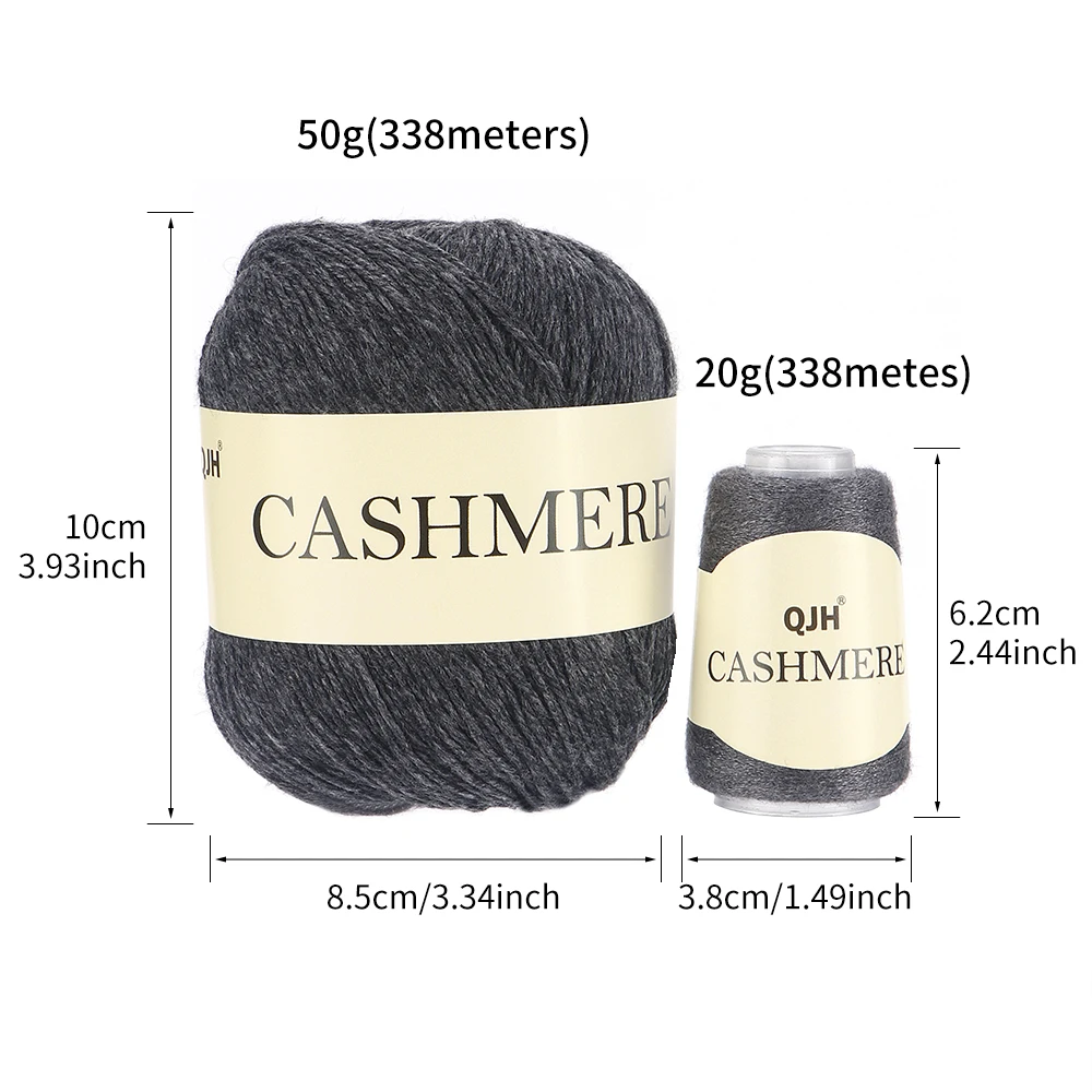 6pcs Cashmere Yarn, Crochet Hand-knitted Cashmere Knitting QJH Wool Yarn, Scarf Hand-Weaving  Sweater Wool Ball Thread Yarn