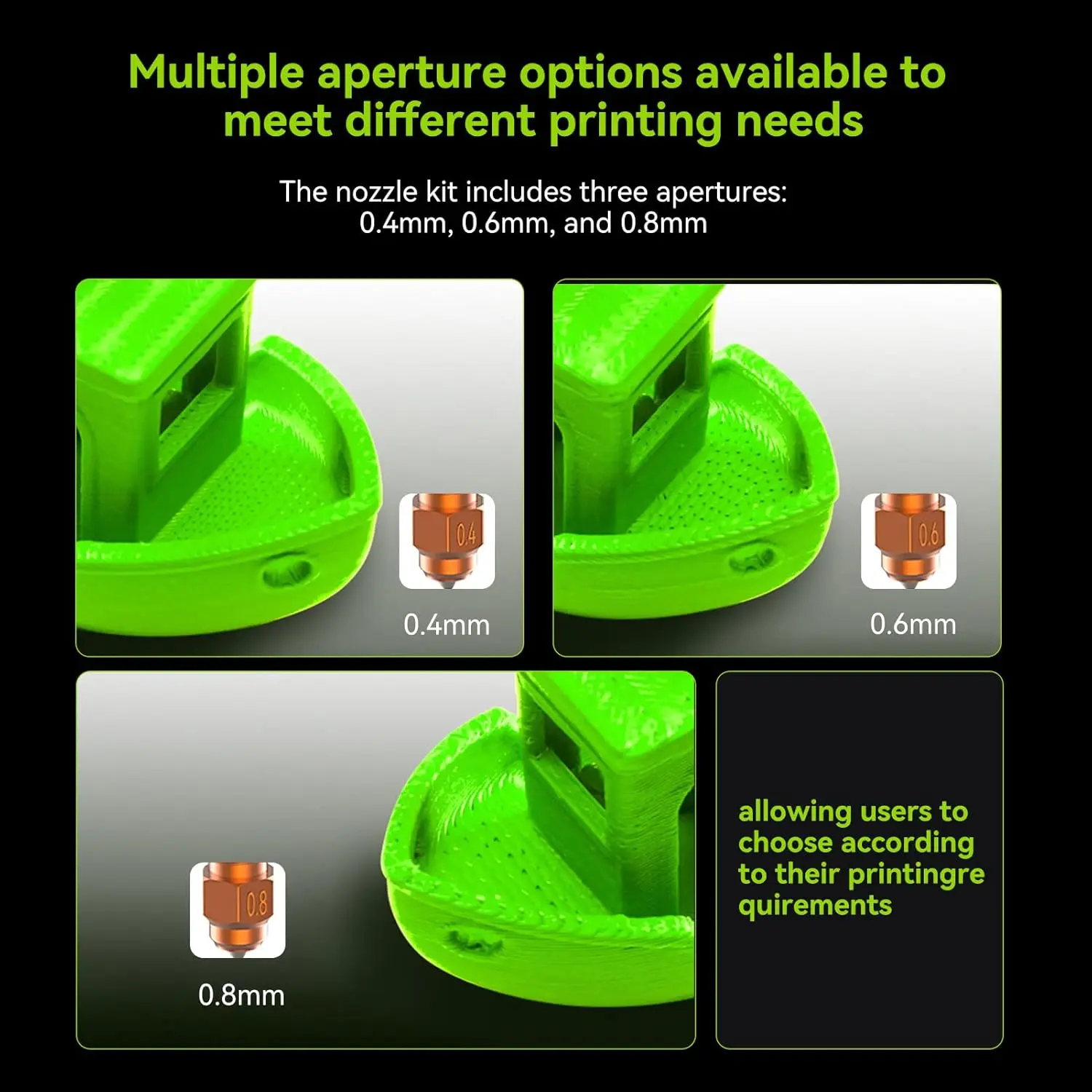 طقم فوهة Creality الرسمية K2 Plus/Hi مكون من قطعتين، فوهات عالية التدفق سريعة التبديل على شكل وحيد القرن 0.4 مم، فوهات نحاسية ذات طرف فولاذي وسبائك التيتانيوم #4