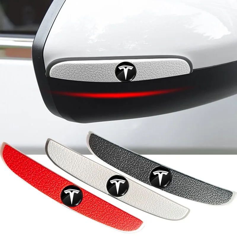 4pcs Car Door Edge Protector Stickers Anti Collision Guards Strip For Tesla Model 3 / Y 2022 2021 Center Console Containersr