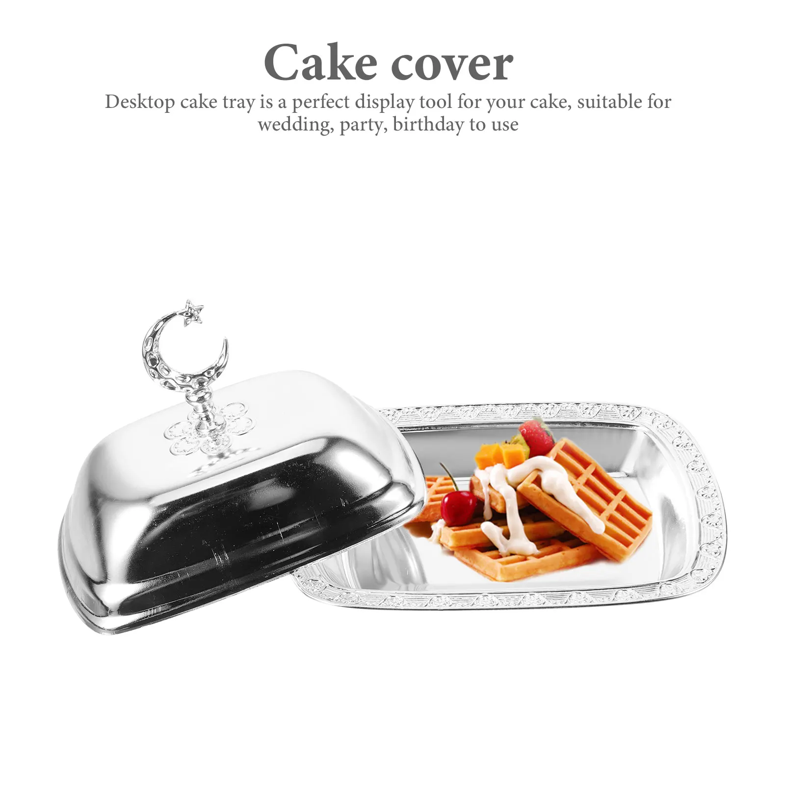

1 set 1 Set Cake Tray With Lid 3-Tier Dessert Display Stand For Wedding Party Snack Serving Tray Household Bakery Storage Plate
