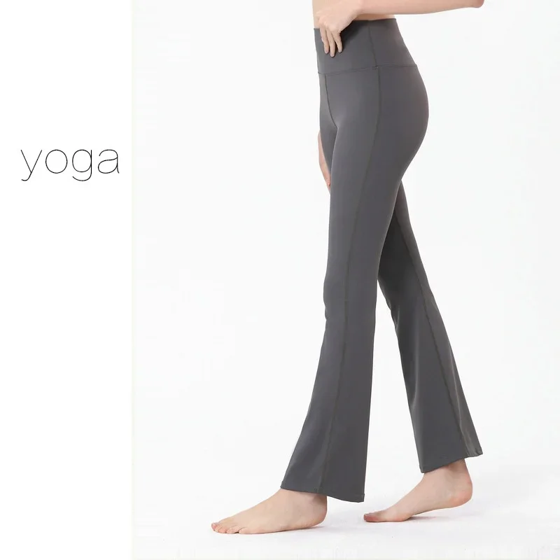 

al yoga Wide leg yoga pants women's sports casual dance dress bell-bottom pants belly lift pants dance yoga dress