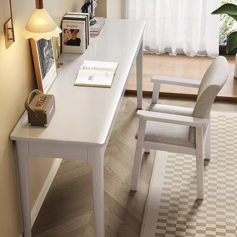 Solid wood desk small apartment bedroom long desk ultra-narrow desk primary and secondary school students study table simpledesk