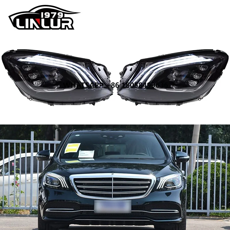 

[1979] Car Lights 2014 2015 2017 W222 Original Headlamp Upgrade to 2018 2020 Style Led Headlights for Mercedes benz s Class