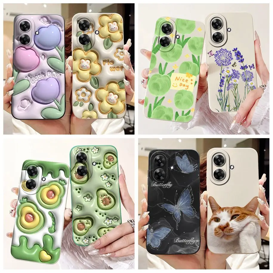 For Realme Note 50 Case Note 60 Cover Fashion Flower Full Protection Soft Funda For Realme Note60 Note50 RMX3834 Narzo N61 Coque