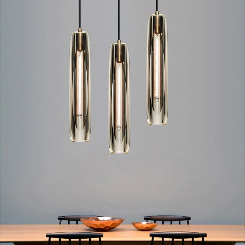 Imagem -04 - Postmodern Crystal Pendant Lights Gray Hanging Lamp Banheiro Teto Chandeliers Decoração para Bedside Bedroom e Hotel Espelho