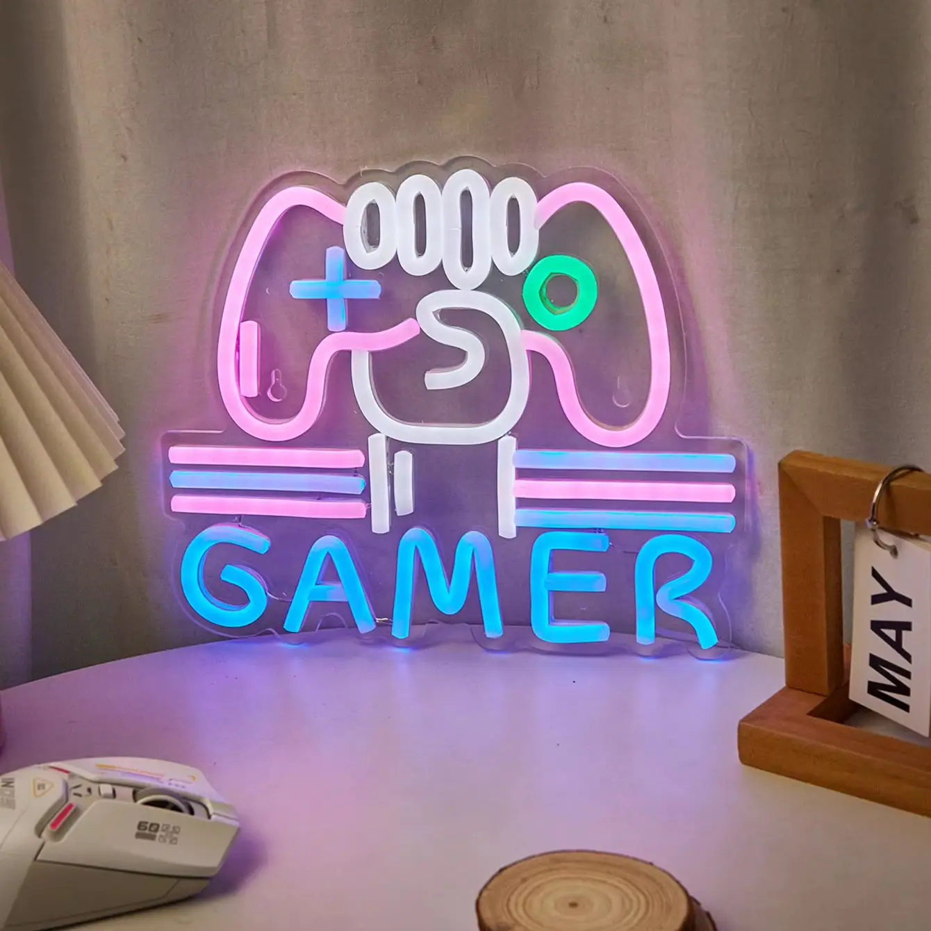 Chi-buy LED Neon GAMER USB Powered Neon Signs Night Light 3D Wall Art Bedroom Living Room Decor Lamp Signs