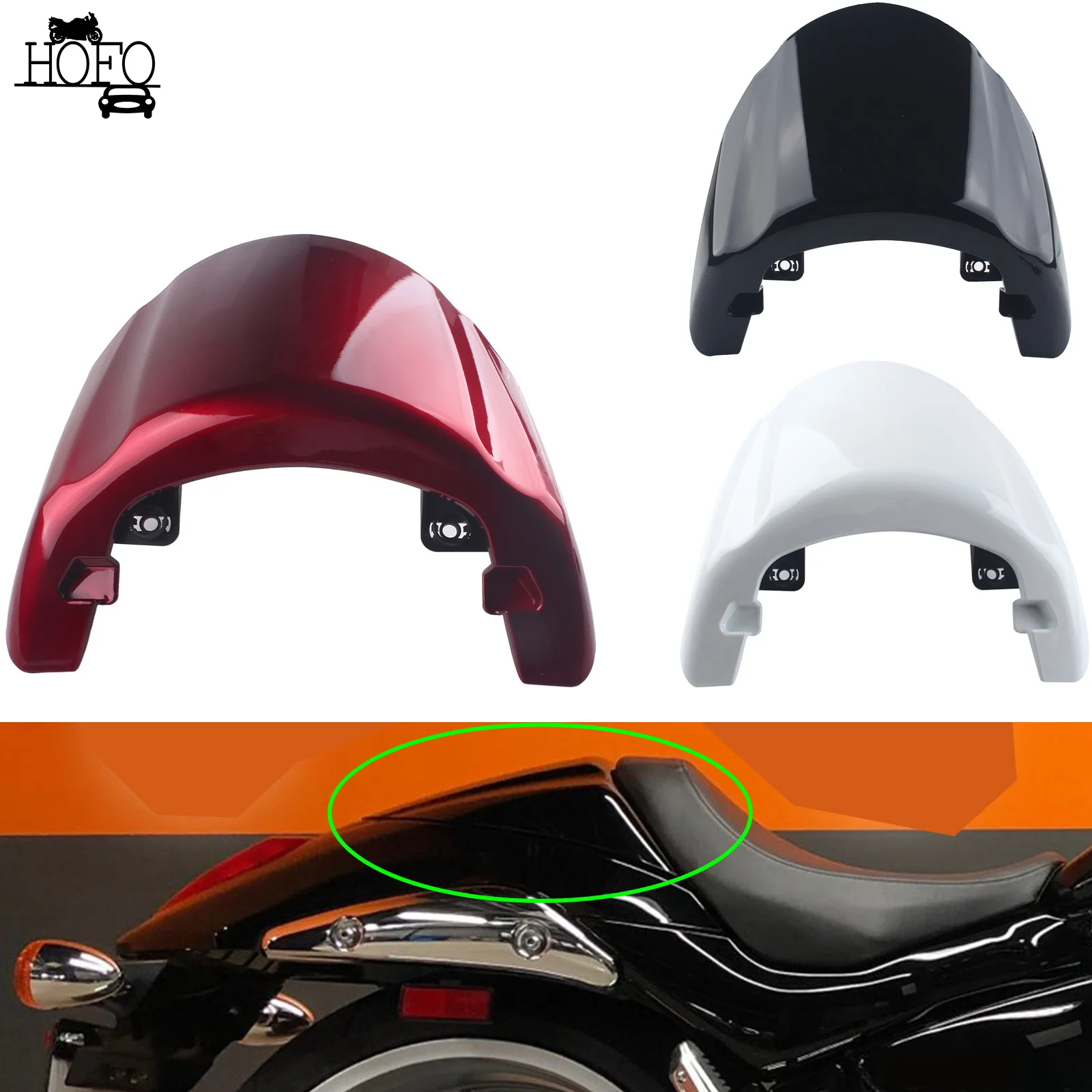 

Motorcycle Rear Passenger Seat Cover Rear Cowl Seat Cover For SUZUKI Boulevard VZR1800 M109R 2006-UP 1pcs