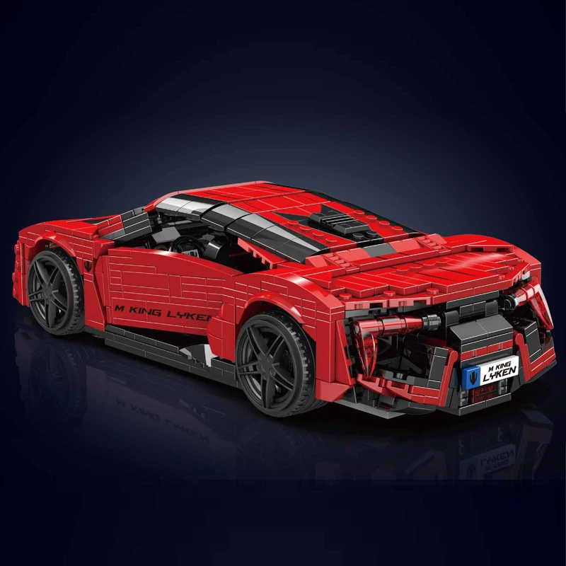 Mould King 10117 Technical Car Building Block MOC Red Lykens Sport Racing Car Model Assembly Car Brick Toys Kids Christmas Gift