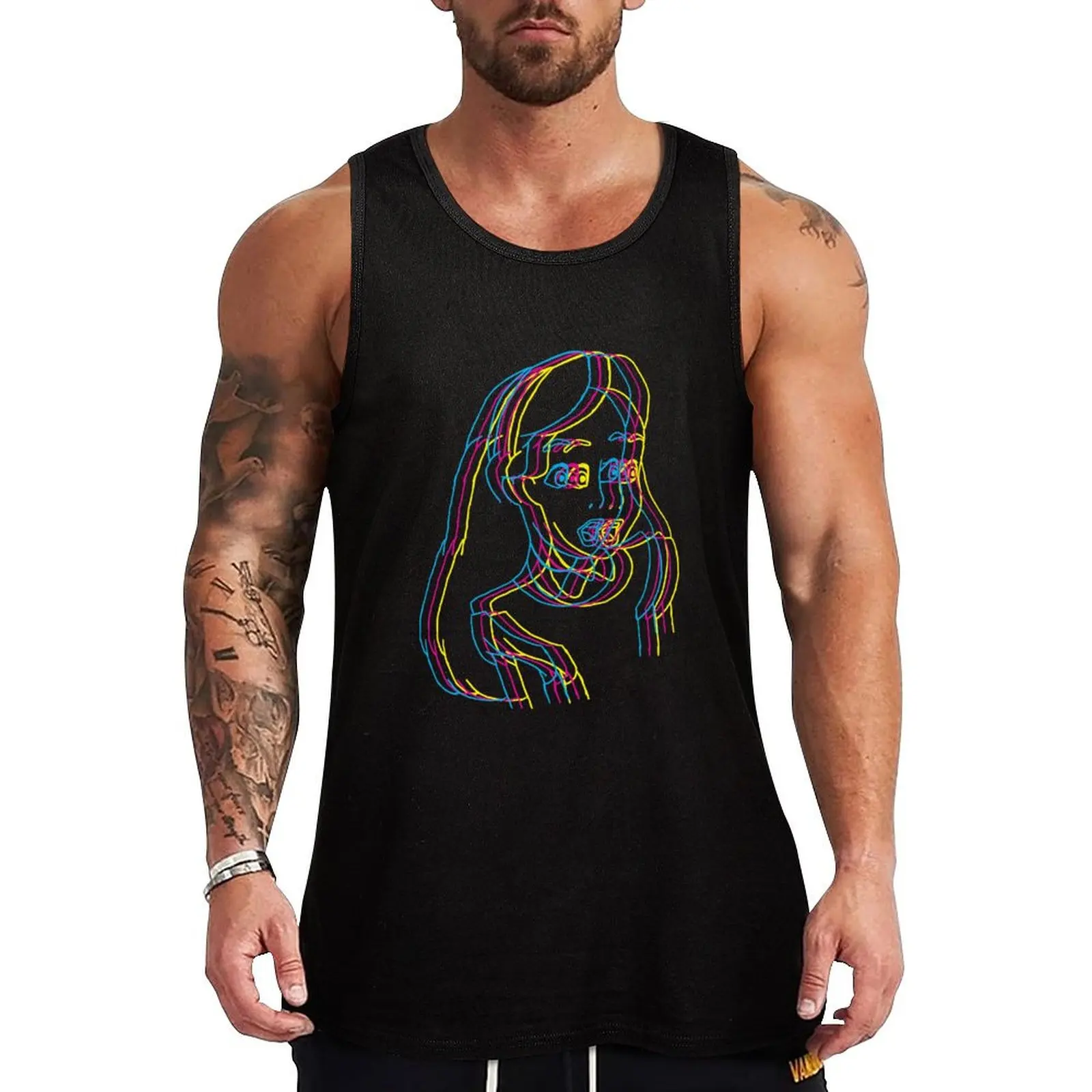 Waking up in Wonderland CMY Tank Top singlet for men cool things