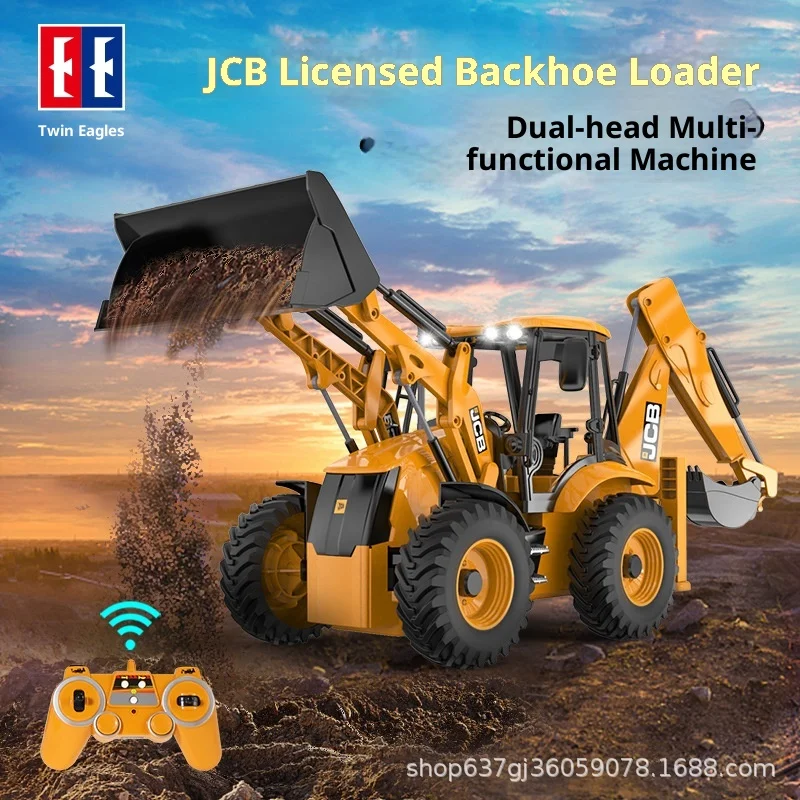 

Double E E589 JCB Экскаватор-погрузчик с дистанционным управлением 2-в-1 Строительная машина Игрушка Веселый образовательный подарок для детей и мальчиков