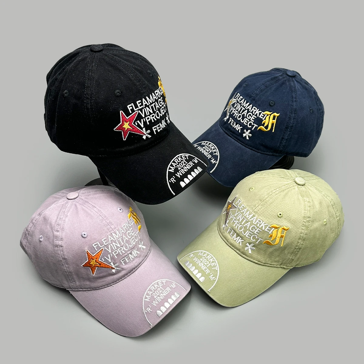 

Hip-hop Letter Star Embroidery Simple Baseball Hats New Men Women Sunshade Personal Versatile Retro Fashion Outdoor Peaked Caps