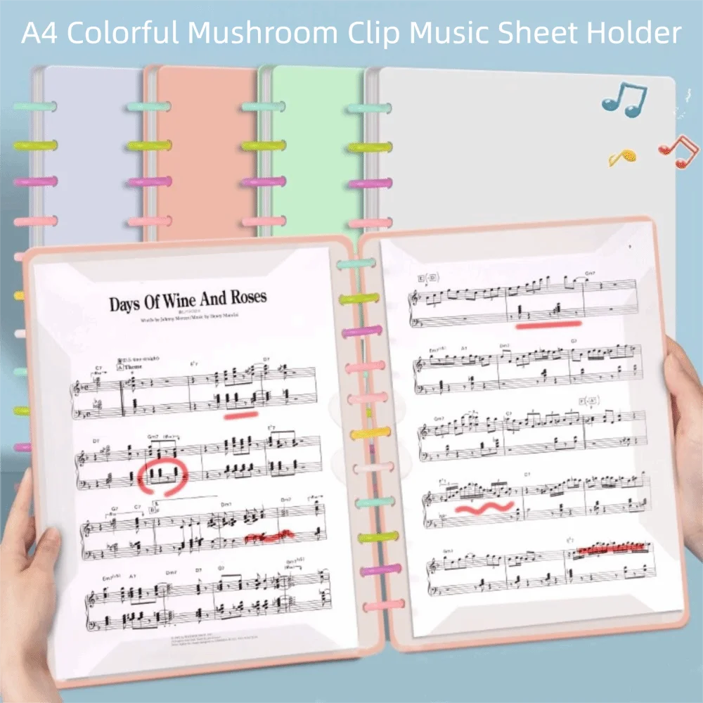 الإبداعية البلاستيك الموسيقى النتيجة مجلد شفاف A4 البيانو ورقة مجلد مرنة المحمولة كتاب الموسيقى مجلد ممارسة البيانو