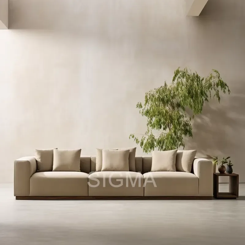 Sigma modern fabric combination sofa bed set, wooden legs, eco-friendly sponge filling, durable design, suitable for
